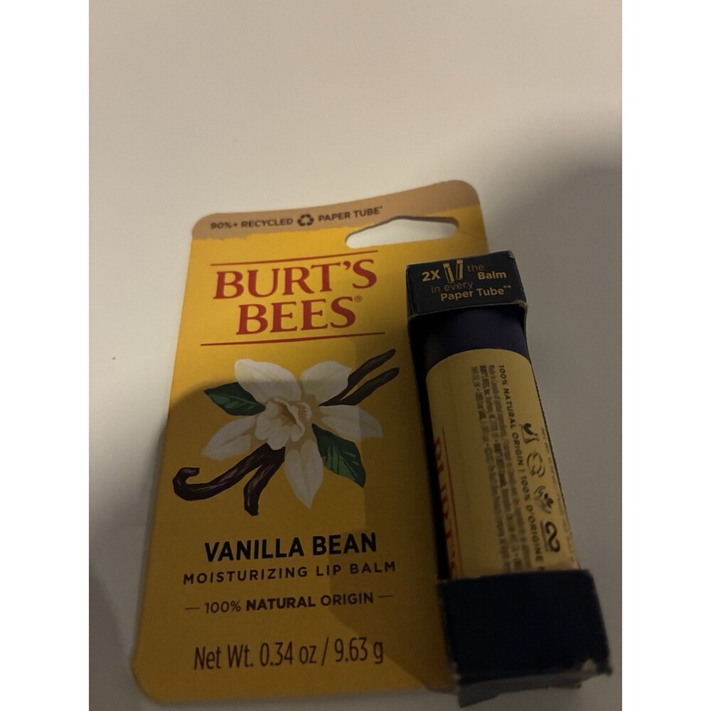 Burt’s Bees Vanilla Paper Tube Lip Balm/0.34 Oz.